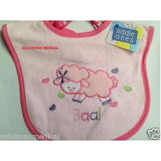 Baby Bib Pink Sheep By Liddle Ones X1