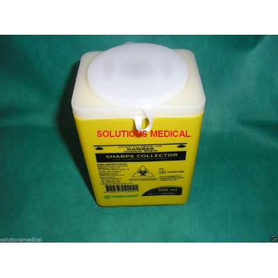 Sharps Disposal Collector 500ml Flip Top Lid Terumo