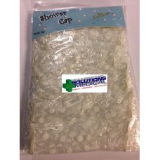Tender Vinyl Shower Caps 6 Pack Clear With White Spots