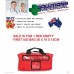 First Aid Soft Bag With Waist Strap Multiple Pockets Clear Pouches Red Or Blue