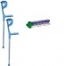 Crutches Silver Adjustable To 10 Positions Light Weight Aluminium
