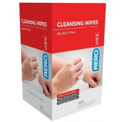 Alcohol Free Cleansing Wipes in Dispenser Box Skin Prep x100 Pieces 