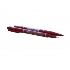 Permanent RED Skin Markers 2 sided Regular and Thin 10/Box RED