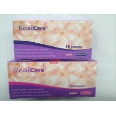 Realcare Sanitary Tampons Regular & Super 16/box Premium Quality