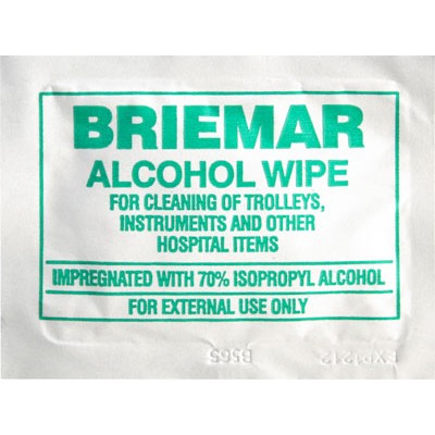 Briemarpak Alcohol Wipes, Medical Wipes Swabs - Sterile Briemarpak Skin Cleansing Sale Item Exp 11/25