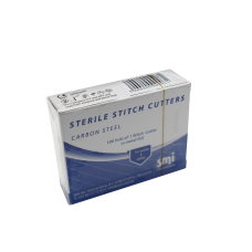 Box 100 Suture Stitch Cutters Smi Sterile Carbon Steel In Metal Foil