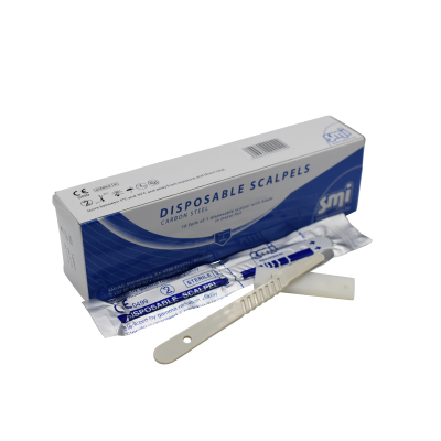 Surgical Scalpel Handle & Blade Disposable Box Of 10 Carbon Steel Smi All Sizes