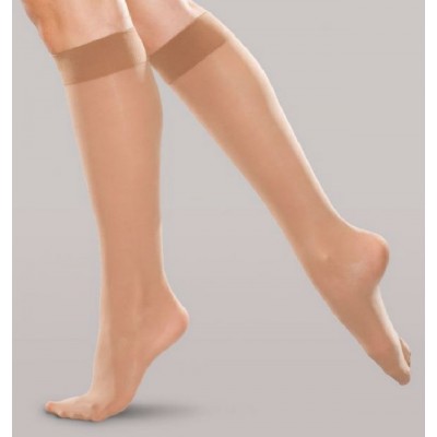 Therafirm Class 1 Knee High Closed Toe Therapeutic Gradient Compression Stockings Hosiery 20-30mmhg Beige/Black