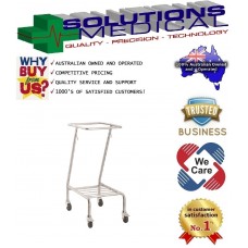 Single Linen Skip Trolley Stainless Steel