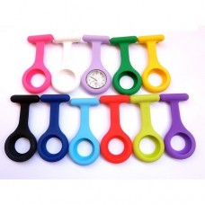 Fob Watch Nurses Quartz Quality Silicone Stainless Steel Glass Lens