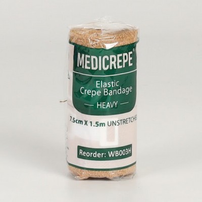 Medicrepe Compressed Elastic Crepe Bandage Heavy Duty Snake Bite 7.5cm