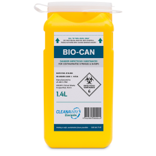 Sharps Container Disposal Collector 1.4 Litre Flip Top Lid Cleanaway