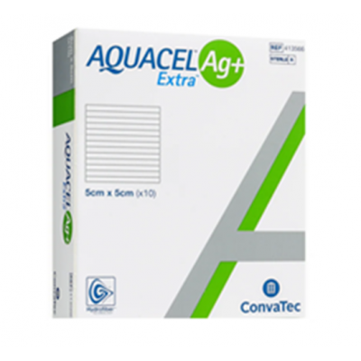 AQUACEL Ag+ Extra™ Dressing 5cm x 5cm 413566