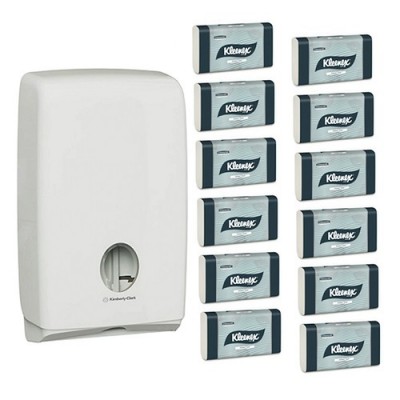 Kleenex Compact Paper Hand Towel White Starter Pack  Case Of 15 Packs Kimberly Clark