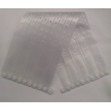 Patient Id Wrist Bands Pvc Latex Free Adult Adjustable Length Clear 25 Pieces