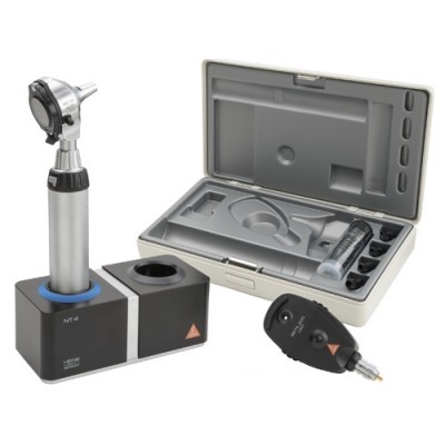Heine Beta 400 F.o. Led Otoscope & Ophthalmoscope Set With Nt 4 Table Charger