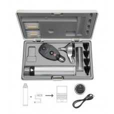 Heine Beta 400 F.o. Led Otoscope & Ophthalmoscope Set With Usb Cord & Plug-in Power Supply